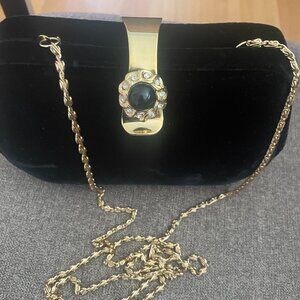 Black Velvet Farnell Clutch purse